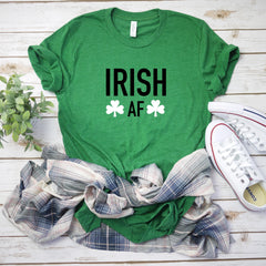 Irish af tee, st patricks day top, drinking top, shamrock top, women's st patricks day shirt