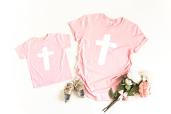 Christian Easter tee - Cross shirt - Mommy and me easter shirt - Matching easter shirt - mom and daughter easter shirt - mommy and me easter
