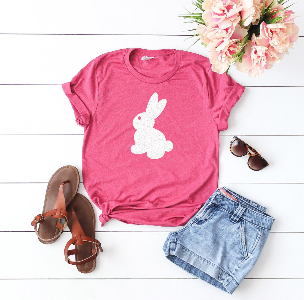 easter bunny shirt - Glitter easter shirt - Womens Easter shirt - Easter shirt for women - Cute Easter shirt - womens bunny shirt, glitter
