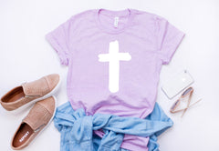 Womens cross shirt -  Cross tshirt - Cross tee - Womens Christian tee - Womens Christian shirt - Easter shirt - Womens Easter shirt