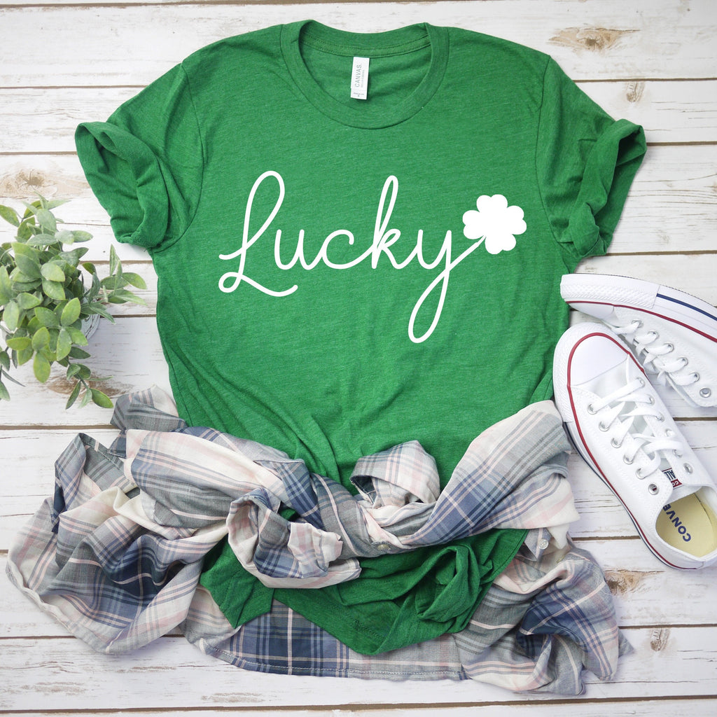 Lucky shirt - St. Patricks day shirt - womens st pattys day shirt - shamrock tee - st pattys day tshirt - lucky tshirt - womens lucky shirt