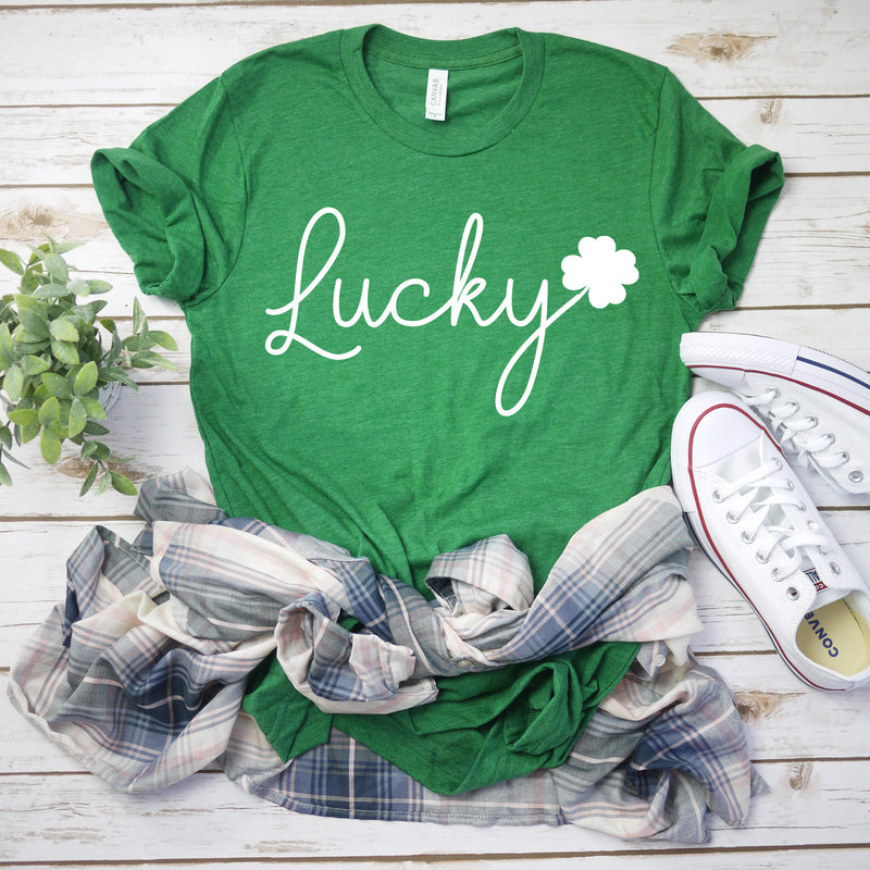 Lucky St Patrick's Day Shirt (Light Green) – Mugsby