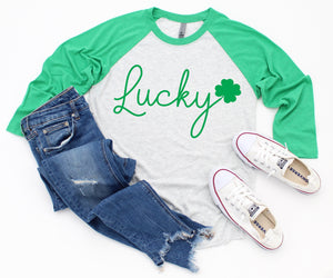 Shamrock shirt - St. Patrick's Day Shirt - Shamrock Tee - St Patricks Day Outfit - Holiday Shirt - Irish tee - St Patty's Day Baseball Tee