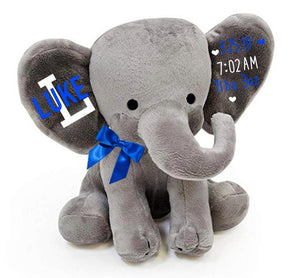 birth announcement elephant - keepsake elephant - baby keepsake - birth stat elephant - baby gift - personalized elephant - baby shower