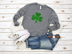 Womens irish shirt - glitter shamrock tee - irish af tee - St. Patricks day shirt - womens st. patricks day shirt - irish womens shirt