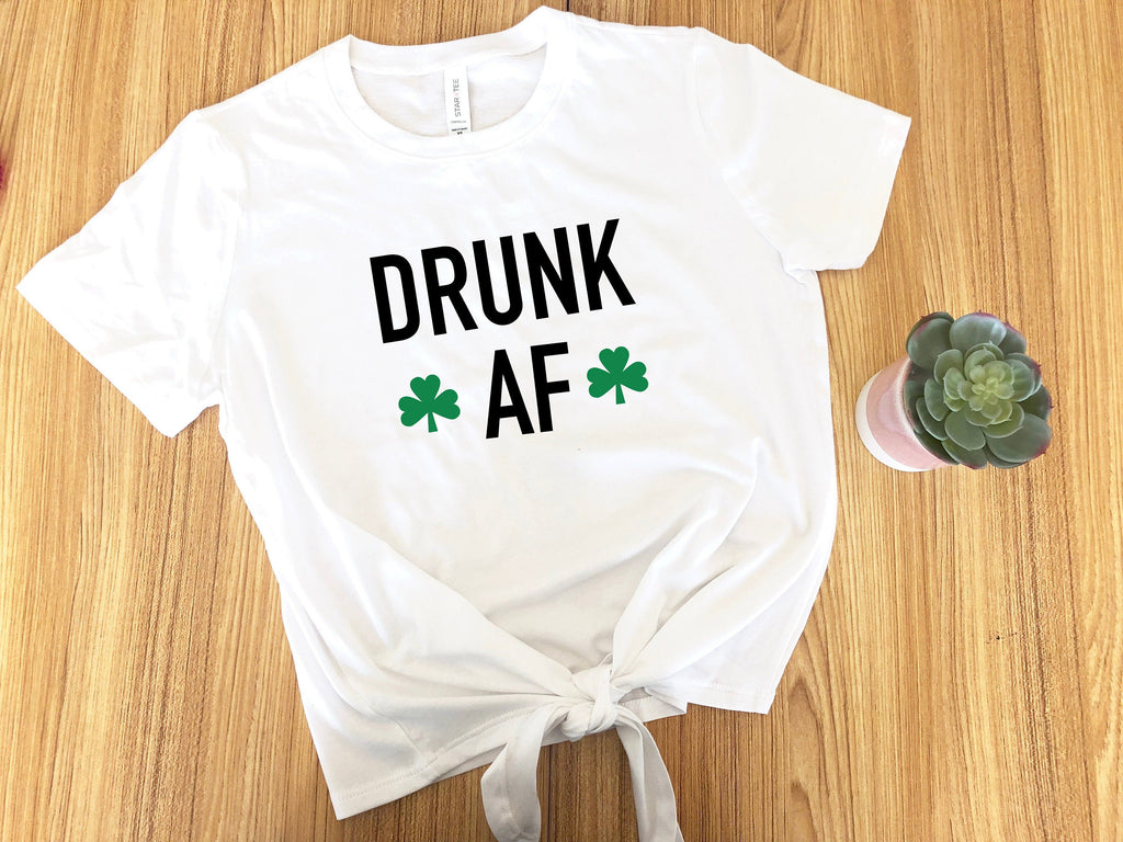 drunk af crop top, St. patricks shirt, drinking shirt, shamrock crop top, drinking crop top