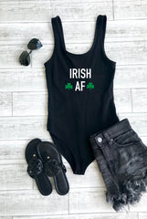Irish af bodysuit, st. patricks day body suit, shamrock body suit, drinking bodysuit