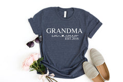 Mothers day gift for grandma, grandmother gift, custom grandma shirt, grandma gift from grandchildren, birthday gift for grandma
