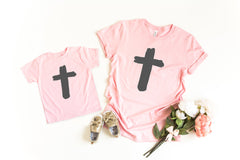 mom and daughter easter shirt - Mommy and me easter shirt - Christian Easter tee - Cross shirt - Matching easter shirt - mommy and me easter