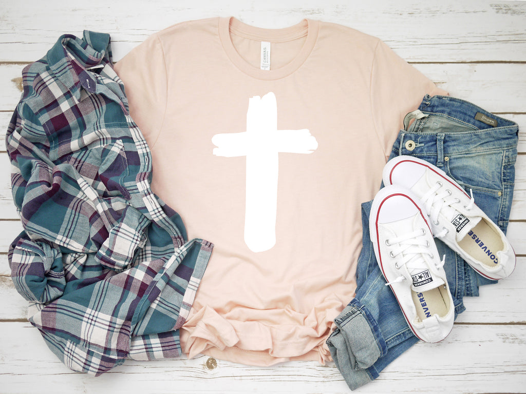 Womens Easter shirt - Womens cross shirt -  Cross tshirt - Cross tee - Womens Christian tee - Womens Christian shirt - Easter shirt