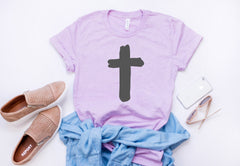 Womens Christian shirt - Womens Easter shirt - Womens cross shirt -  Cross tshirt - Cross tee - Womens Christian tee - Easter shirt