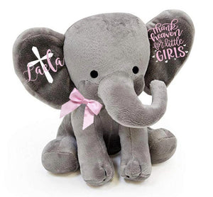 Baptism gift - Christening gift - Godparent gift - gift for goddaughter - Gift From Godparents - Personalized Elephant - Godchild