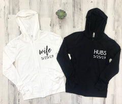 Matching wife and hubs - Wedding gift - Honey moon sweaters - Gift for Husband - Gift for wife -  Bridal shower gift - Wife sweater -