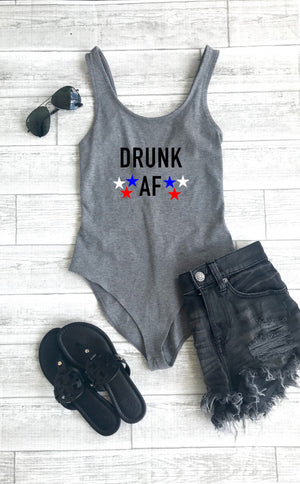 4th of July bodysuit,  drunk af bodysuit, cute body suit, fourth of July top,  body suit, drinking bodysuit, woman's outfit