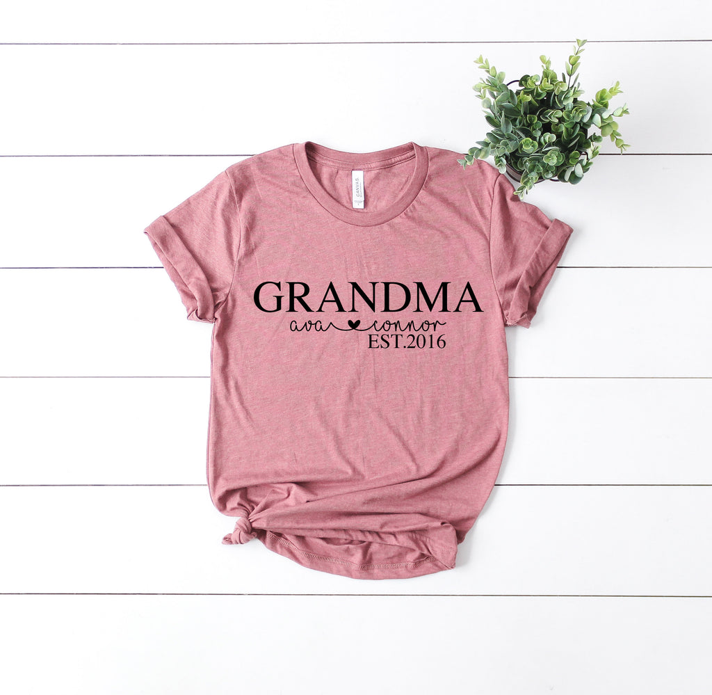 Custom grandma shirt, Mothers day gift for grandma, grandmother gift, grandma gift from grandchildren, birthday gift for grandma