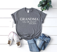 Mothers day gift for grandma, grandmother gift, custom grandma shirt, grandma gift from grandchildren, birthday gift for grandma