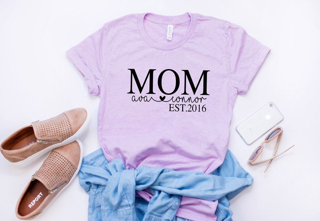 Custom Mothers day gift, Gift from children,Proud Mom t-shirt, Personalized Gift for Mom, bday gift for mom, Custom t-shirt for mom,