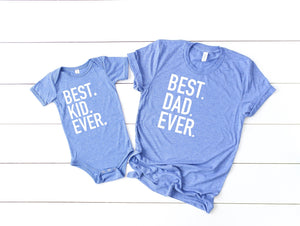 Best dad ever, best kid ever, fathers day gift, number one dad, first fathers day, gift for husband, gift from wife, matching son and dad