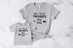 Fathers day photos, first fathers day gift, matching dad and son shirts, fathers day gift from baby, baby and dad matching shirts,