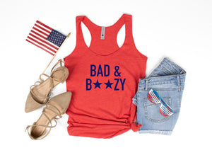 4th of july tank - bad and boozy tank - womens 4th of july shirt - 4th of july shirt women - funny 4th of july shirt - fourth of july tank