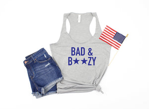 bad and boozy tank - womens 4th of july shirt - 4th of july shirt women - funny 4th of july shirt - 4th of july tank - fourth of july tank