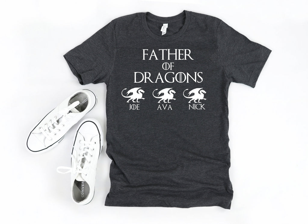 Father of dragons, funny fathers day shirt, fathers day shirt for husband, custom fathers day shirt, fathers day shirt from children