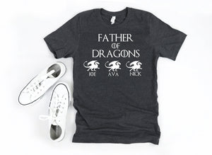 Father of dragons, funny fathers day shirt, fathers day shirt for husband, custom fathers day shirt, fathers day shirt from children