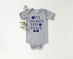 my siblings have paws shirt, funny baby shower gift, funny baby gift, cute baby shower gift, my siblings have paws, pregnancy announcement,