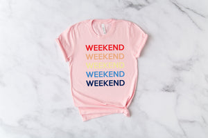 weekend shirt, cute weekend tee, hello weekend shirt, girls trip shirt, weekend getaway shirt, girls trip, hello weekend