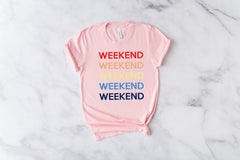 weekend shirt, cute weekend tee, hello weekend shirt, girls trip shirt, weekend getaway shirt, girls trip, hello weekend