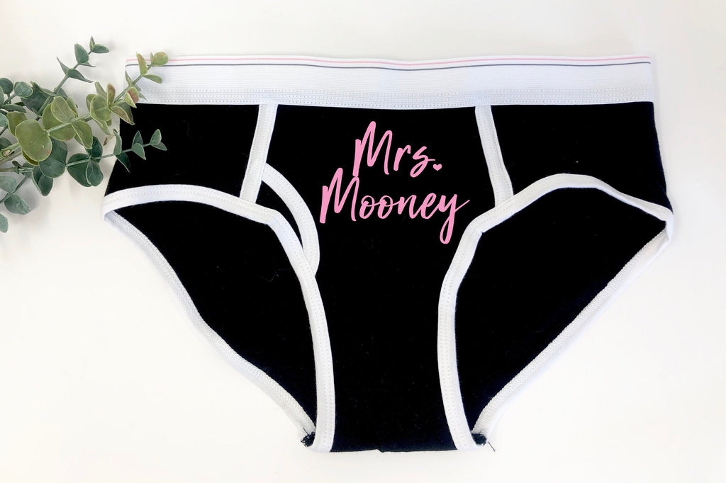 custom bride lingerie, bride underwear, new mrs underwear, honey moon –  Up2ournecksinfabric
