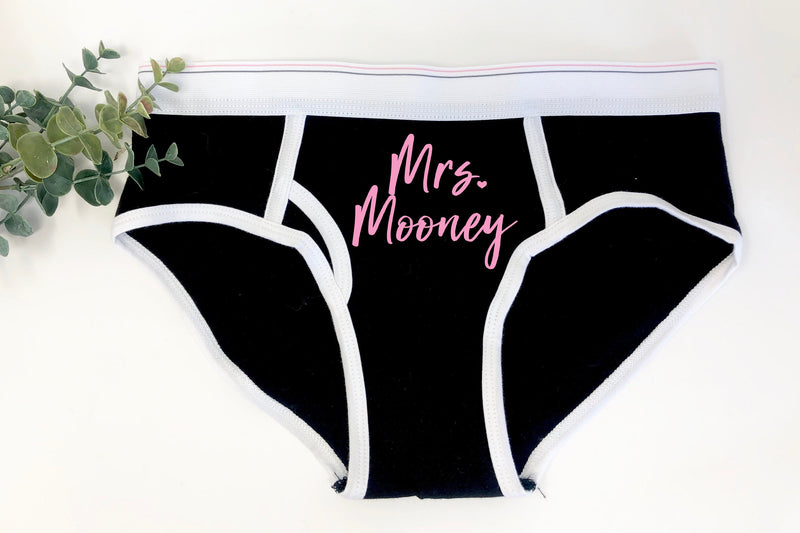 Honeymoon Underwear Lingerie Set (3 Pairs) - Bridal Shower Gifts -  Customized Bride Thongs - Wedding Day Panties - Mrs. est 2023 Panty Game by  Joy & Chaos
