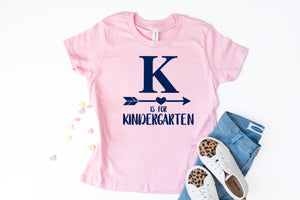 kindergarten shirt, girls kindergarten shirt, girls back to school outfit, back to school shirt, kindergarten tshirt, first day of school