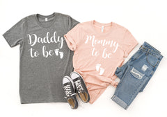 daddy to be shirt - mommy to be shirt - expecting shirts - pregnant shirt - new dad shirt - announcement shirts - pregnancy couples shirts