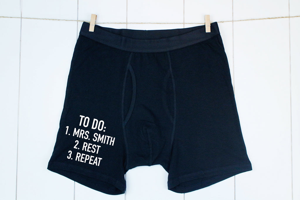new husband gift, gift for newly wed, mens funny underwear, gift