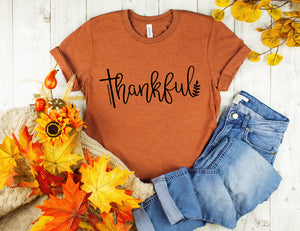 Heather Autumn Thankful T-Shirt